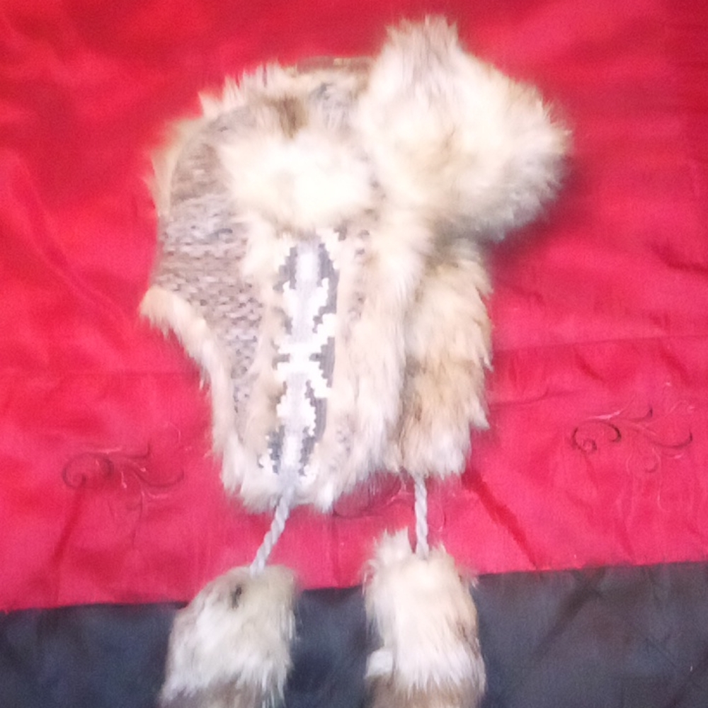Furry winter hat from the mountains